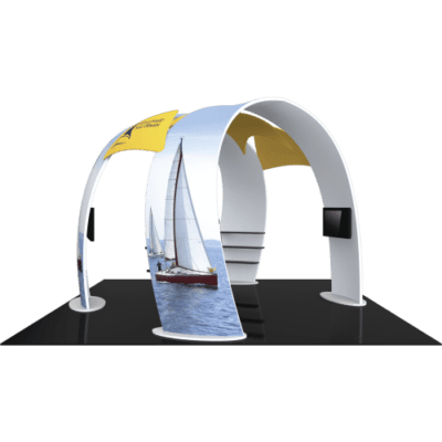 20x20 Island Trade Show Both With Dual Arches