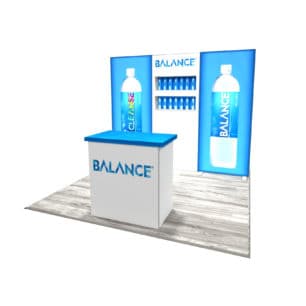 balance water 10x10 trade show booth exhibit ideas
