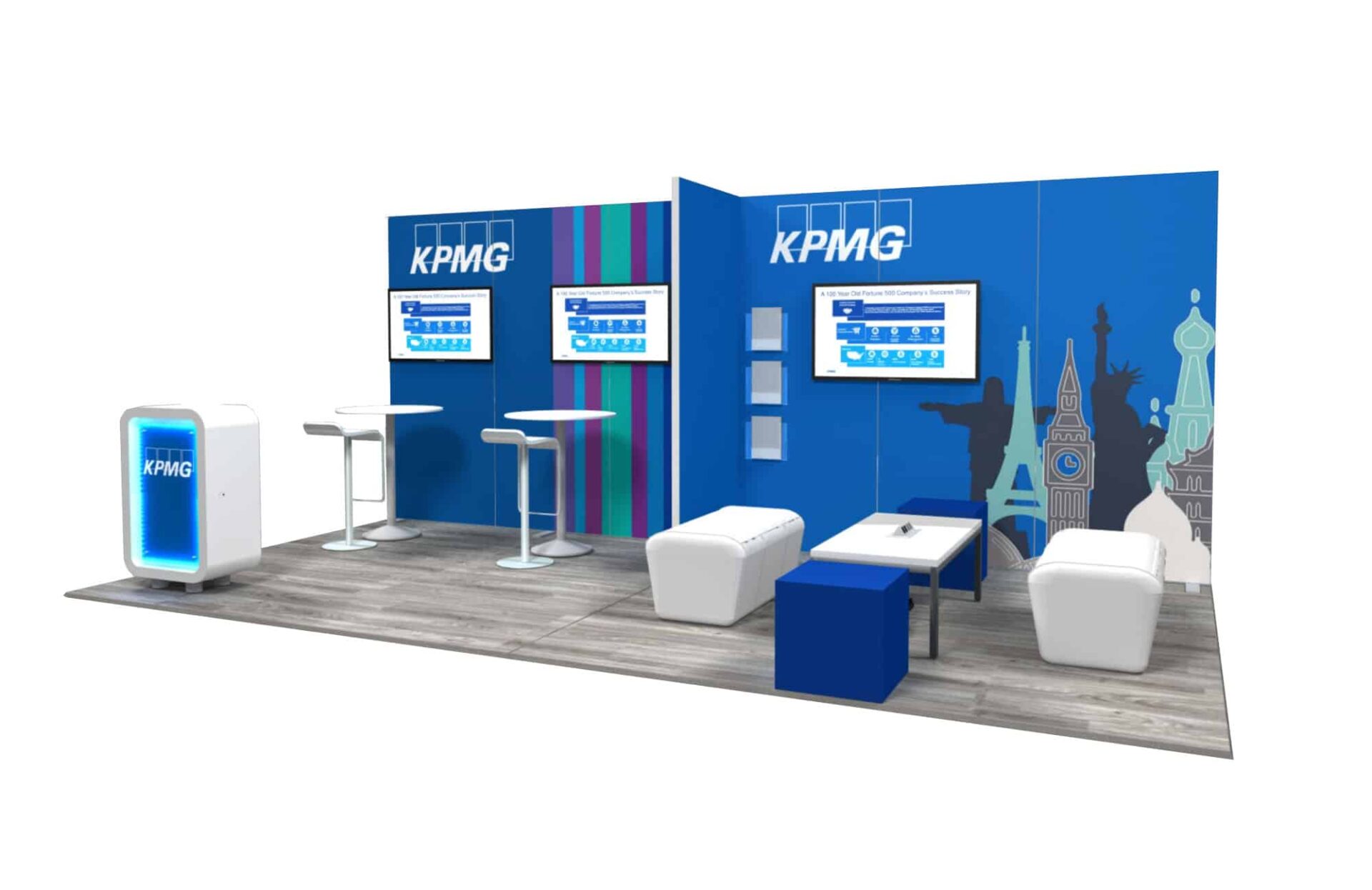 KPMG 10x20 Trade Show Booth Exhibit Ideas