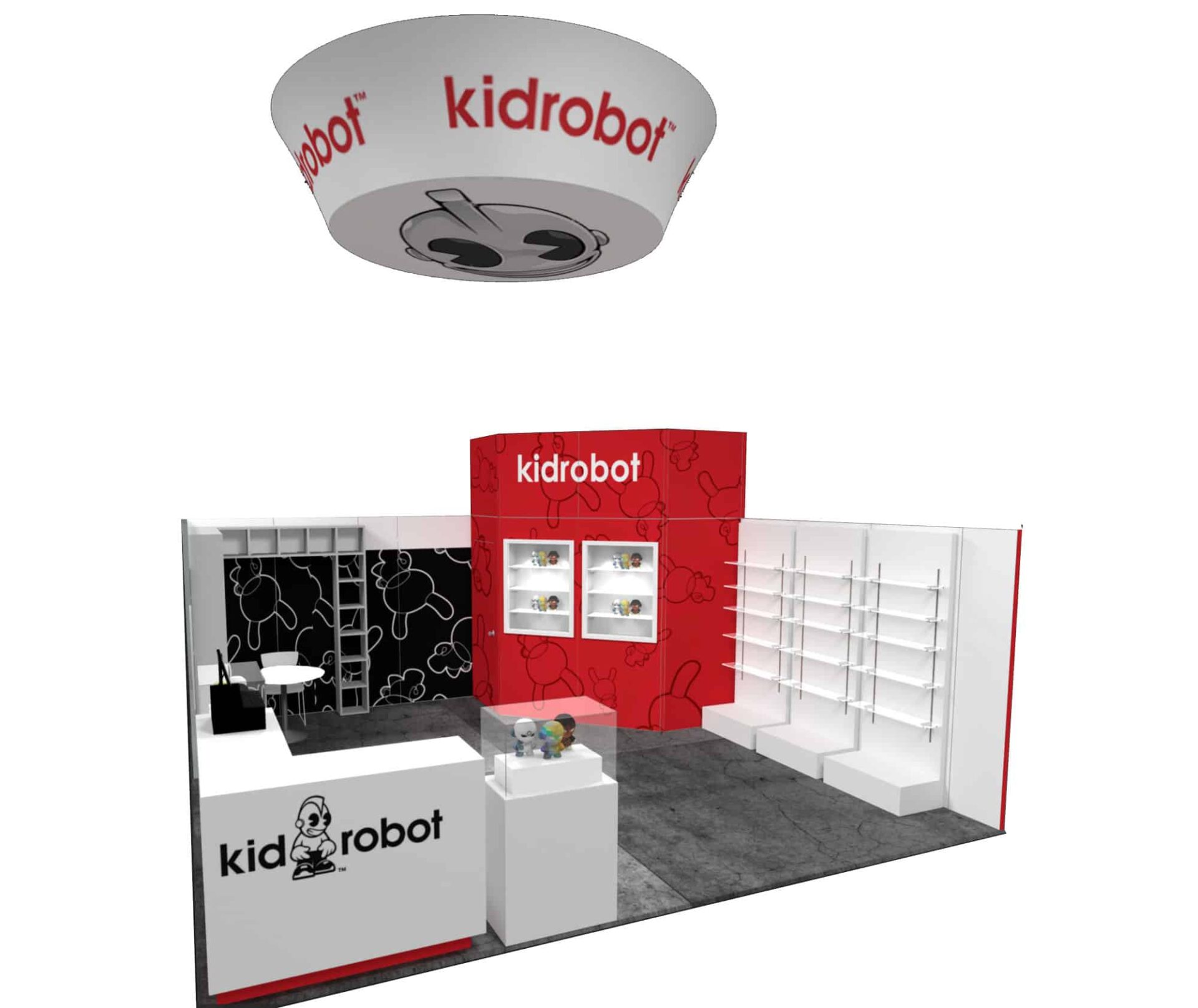 Kid Robot 20x20 Trade Show Booth Exhibit Ideas