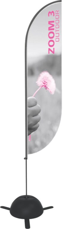Zoom 3 Flag Feather Double Sided Graphic
