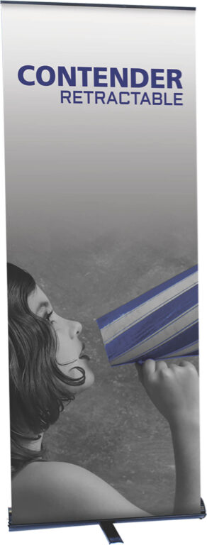 Contender Standard Retractable Banner Stand Base – Black