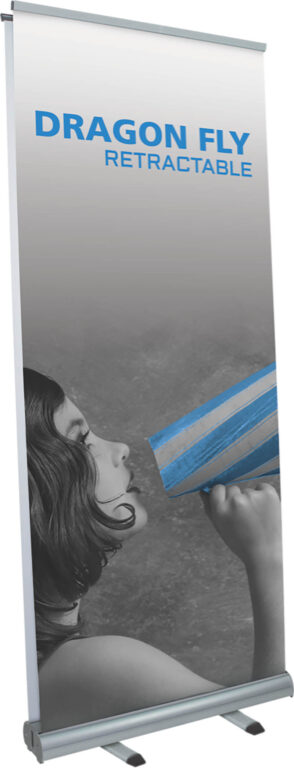 Dragon Fly Retractable Banner Stand Base – Silver