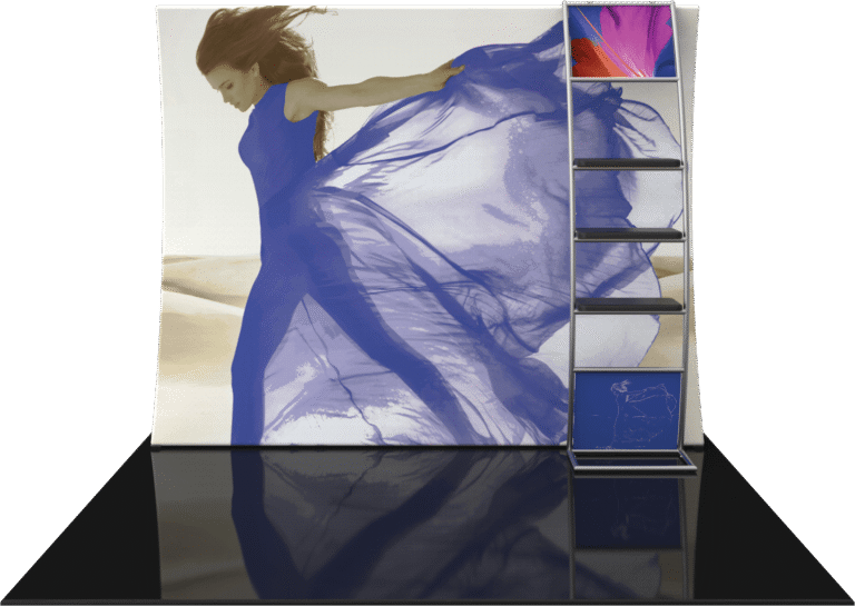 Formulate Master 10ft Vc10 Vertical Curve Fabric Backwall Front