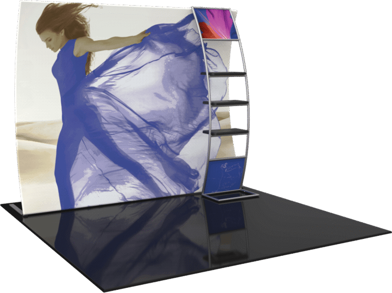 Formulate Master 10ft Vc10 Vertical Curve Fabric Backwall Left 1 1