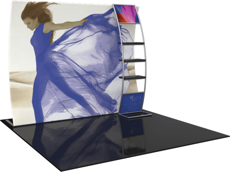 Formulate Master 10ft Vc10 Vertical Curve Fabric Backwall Left 1