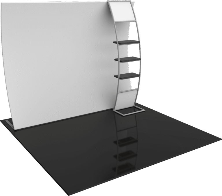 Formulate Master 10ft Vc10 Vertical Curve Fabric Backwall Left Blank