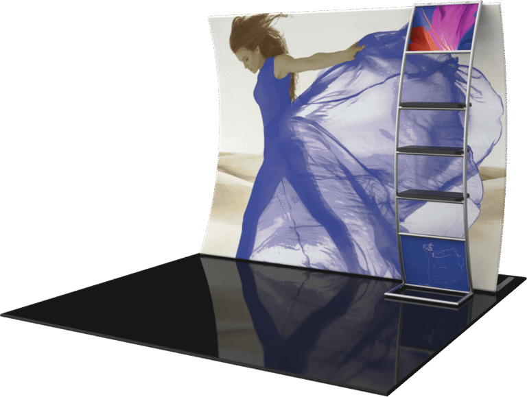 Formulate Master 10ft Vc10 Vertical Curve Fabric Backwall Right 1