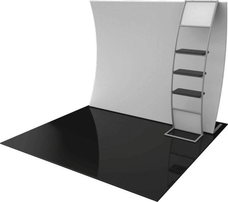 Formulate Master 10ft Vc10 Vertical Curve Fabric Backwall Right Blank 1