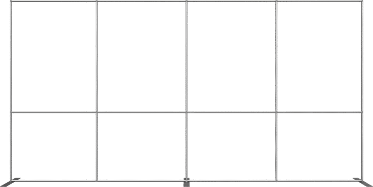 Formulate Master 20ft Straight 10ft Tall Fabric Backwall Frame Front 1