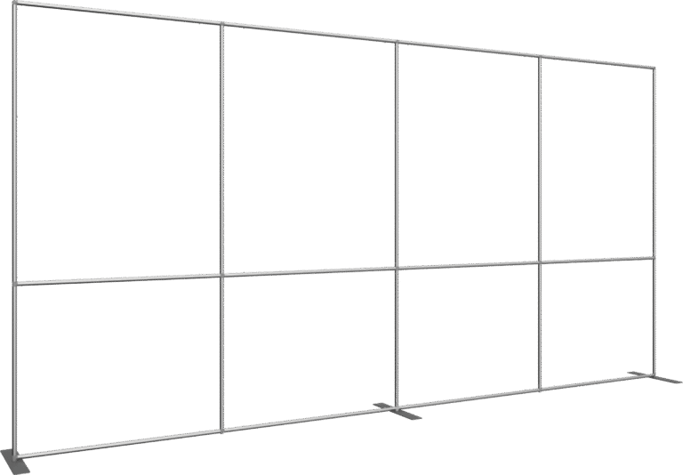 Formulate Master 20ft Straight 10ft Tall Fabric Backwall Frame Left 1