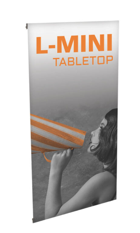 L-Mini Spring Back Banner Stand Base – Silver