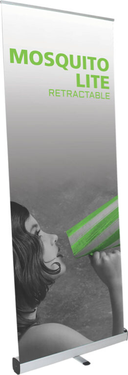 Mosquito Lite Retractable Banner Stand Base – Silver