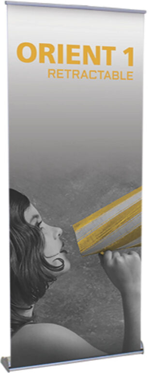 Orient 850 Retractable Banner Stand Base – Black