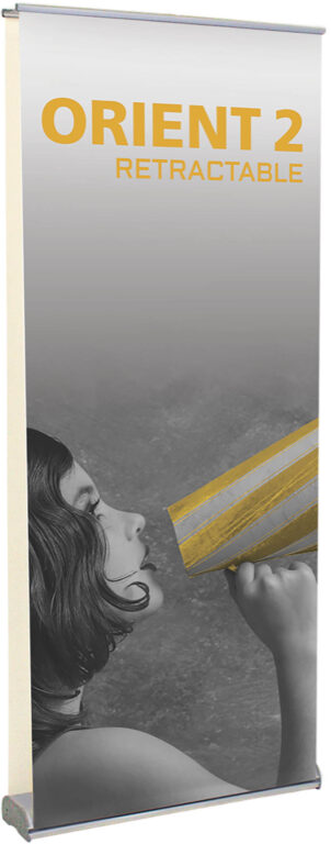 Orient 920 Double Sided Retractable Banner Stand Base – Silver