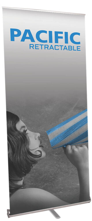 Pacific 1000 Retractable Banner Stand Base – Silver