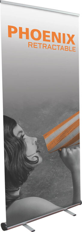 Phoenix Retractable Banner Stand Base – Silver
