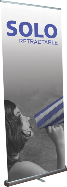 Solo 800 Retractable Banner Stand Base – Silver