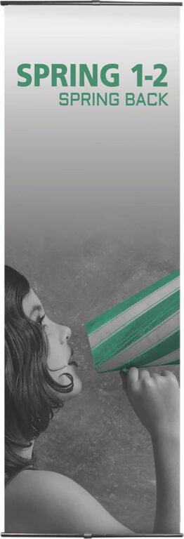 Spring 1-2 Spring Back Banner Stand Base – Black