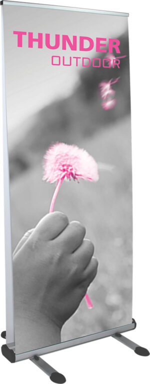 Thunder Outdoor Banner Stand Base – Silver