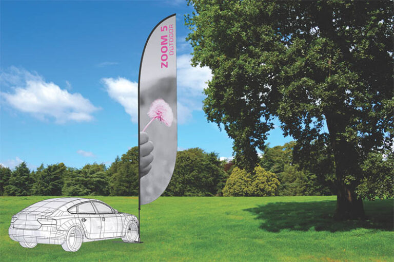 Zoom 5 Flag Feather Single Sided Graphic