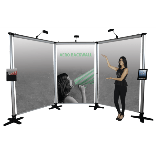 Aero Banner Stand System – 38″ Height Rail Up Graphic – Premium Fabric