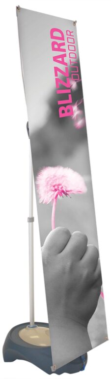 Outdoor Banner Stand – 23.5″ x 49.5″ Graphic – Scrim