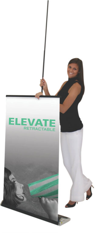Elevate Retractable Banner Stand Base – Black