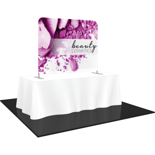 Formulate Essential Tabletop Straight Fabric Backwall Single Sided Graphic