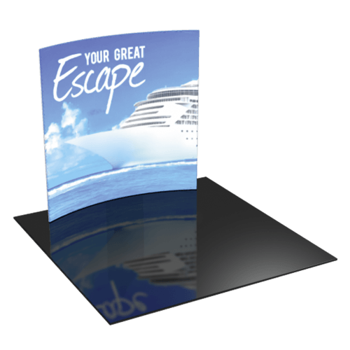 Formulate Master 8ft Horizontal Curve Fabric Backwall