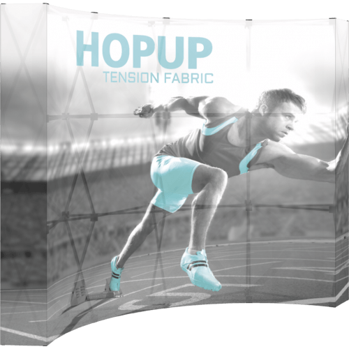 Hopup 10ft Curved Backlit Tension Fabric Display Kit
