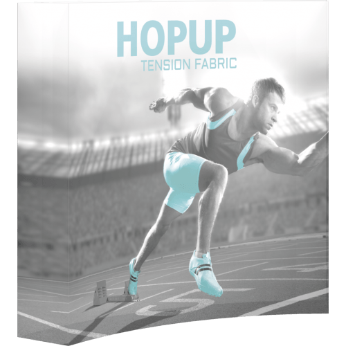 Hopup 5.5ft Curved Backlit Tension Fabric Display Kit