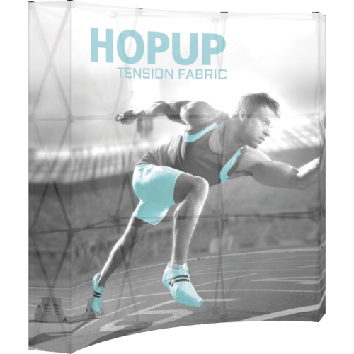 Hopup 8ft Curved Backlit Tension Fabric Display Kit