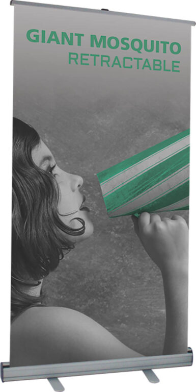 Giant Mosquito Retractable Banner Stand Base – Silver