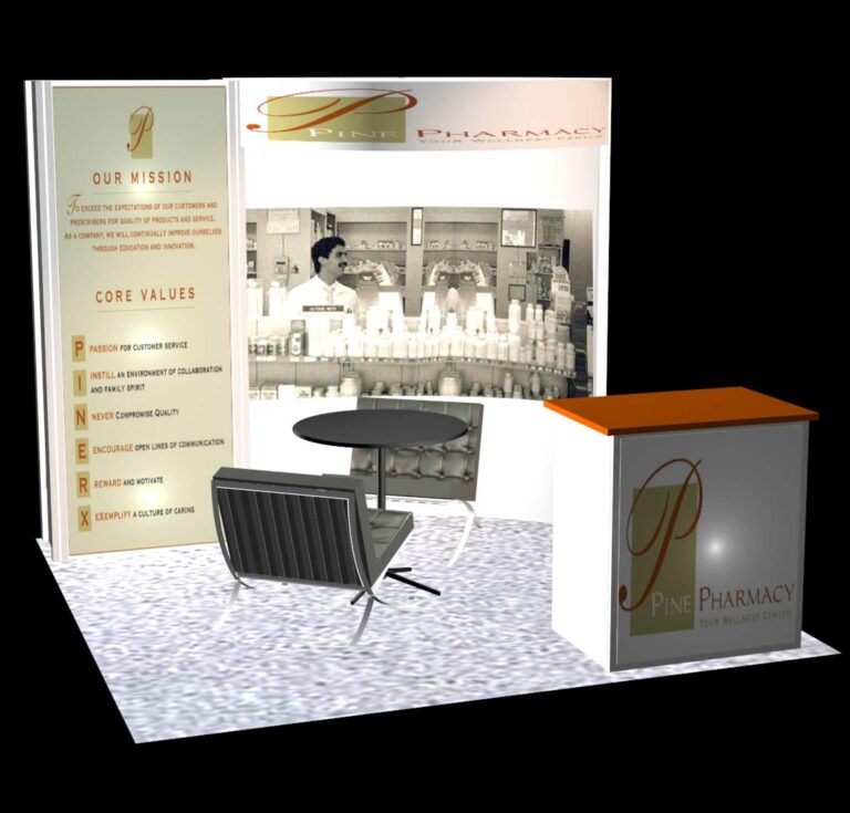 Pine Pharmacy – 10×10 Trade Show Booth
