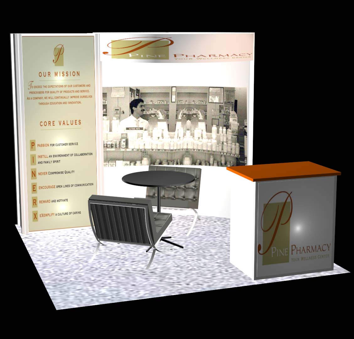 Pine Pharmacy – 10×10 Trade Show Booth